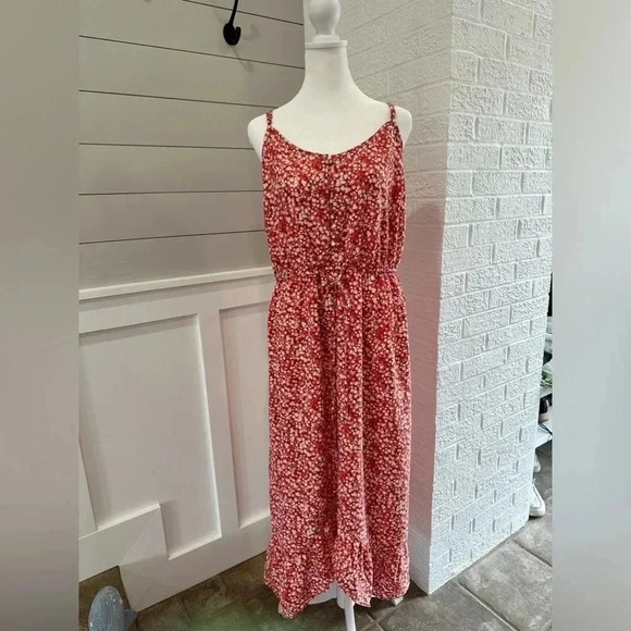 ☀️ Loft Sundress - Light & Airy, Ruffle Hi Lo Hem Size 12 ☀️ - Picture 1 of 10